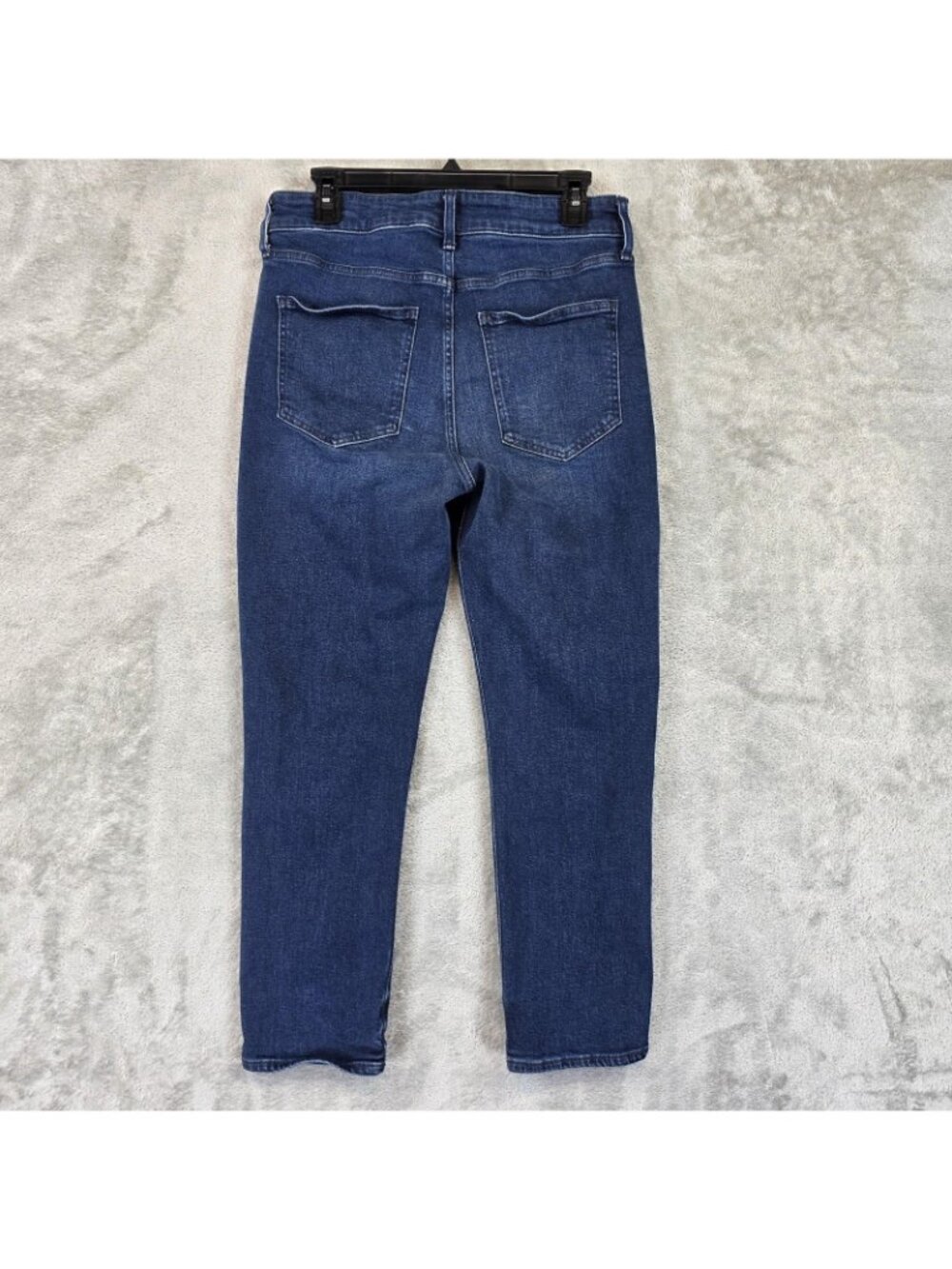 Gap High Rise Cigarette Jeans Womens 12 Blue Dark Wash Tapered Stretch Denim - Picture 2 of 12